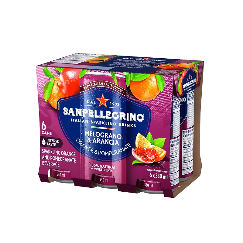 San Pellegrino Naturali Melograno & Arancia 6 x 330mL 6 x 330 ml