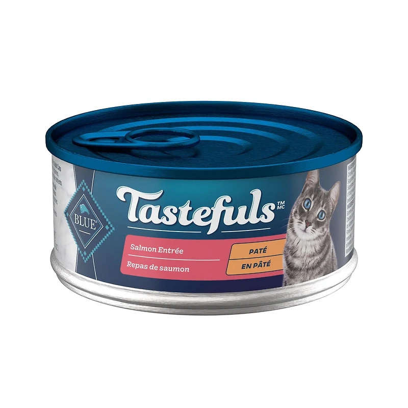Nourriture Humide pour Chat Blue Buffalo Tastefuls Pâté, Faite avec des Ingrédients Naturels, Entrée au Saumon 156g