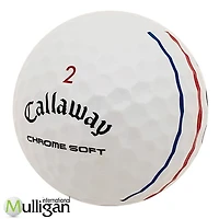 Mulligan - 36 balles de golf récupérées Callaway Chrome Soft Triple Track 5A, Blanc
