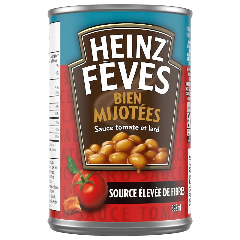 Fèves bien mijotées Heinz Lard et sauce tomate 398 ml