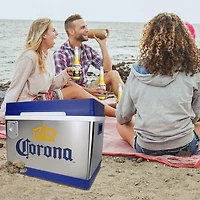 Corona 44-Quart Cruiser Iceless Cooler with Bottle Opener, 12V Travel Fridge, Holds 24 Bottles