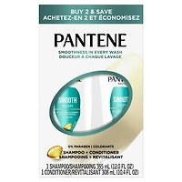 Pantene Smooth & Sleek 72 HR Smoothness Shampoo DUAL PACK SH/CN, 1 Kit