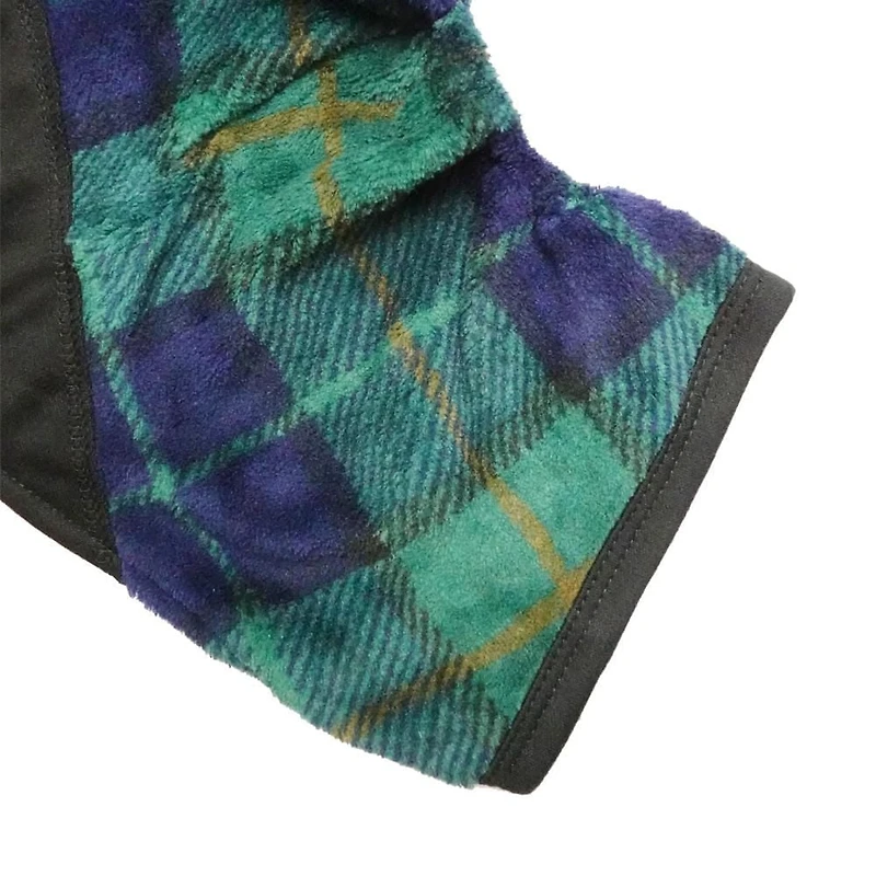 Way to Celebrate Vêtements pour chiens : Pyjama en molleton pour chiens, carreaux bleu et vert avec une sérigraphie flocon de neige, taille XS-XL