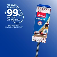 Vileda UltraMax Mop - Extra Scrubbing Power, 2-in-1 Microfibre, 1 Piece