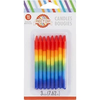 Chandelles d'anniversaire à couleur dégradée