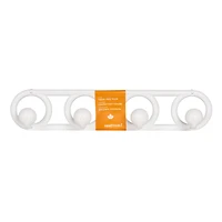 Neatfreak Crochet Mural Robuste en Plastique à 4 Crochets, Blanc, 1 Pièce
