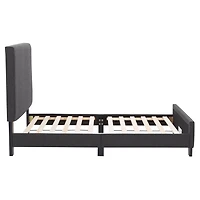 Lit Juniper en tissu noir, simple