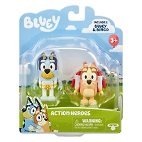 Bluey Figure 2Pk Action Hero Bluey & Bingo
