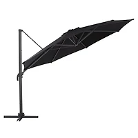 CorLiving 11.5ft Deluxe Durable Canopy Offset Titling & Rotating Patio Umbrella with Aluminum Frame