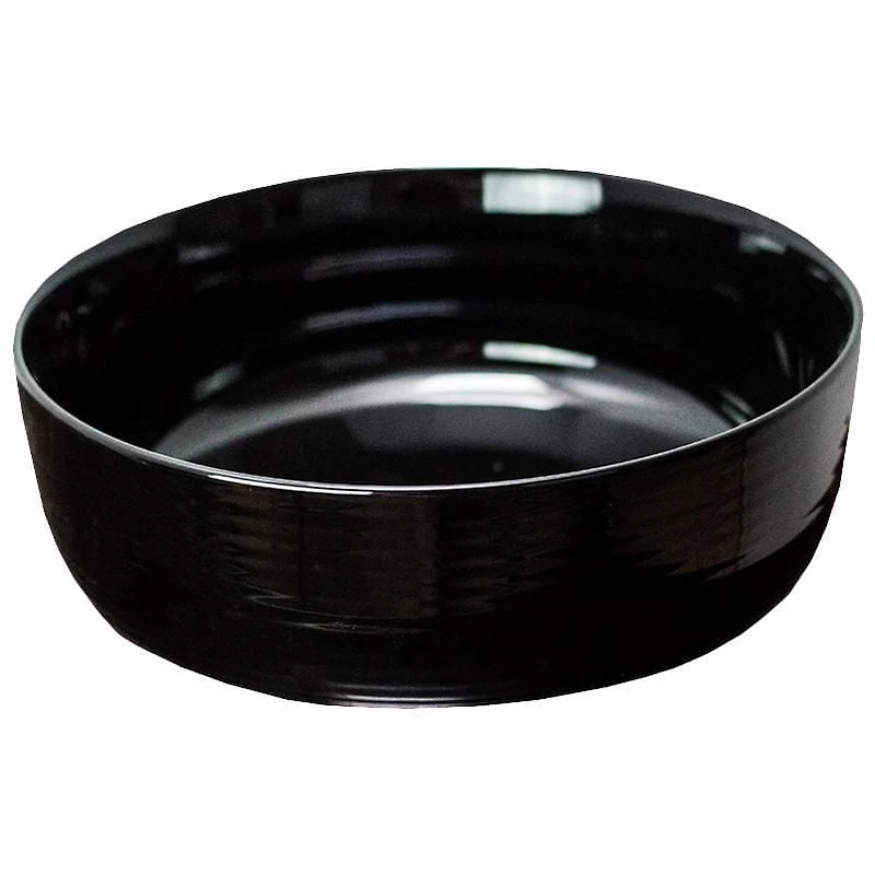 American Imaginations 14.09-in. W Above Counter Black Bathroom Vessel Sink For Deck Mount Deck Mount Drilling AI