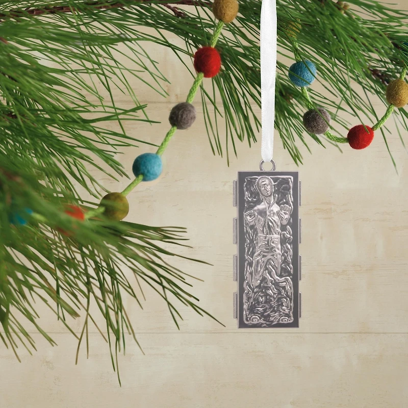 Décoration Hallmark de Noël (Han Solo en carbonite, La Guerre des étoiles, décoration métallique haut de gamme)