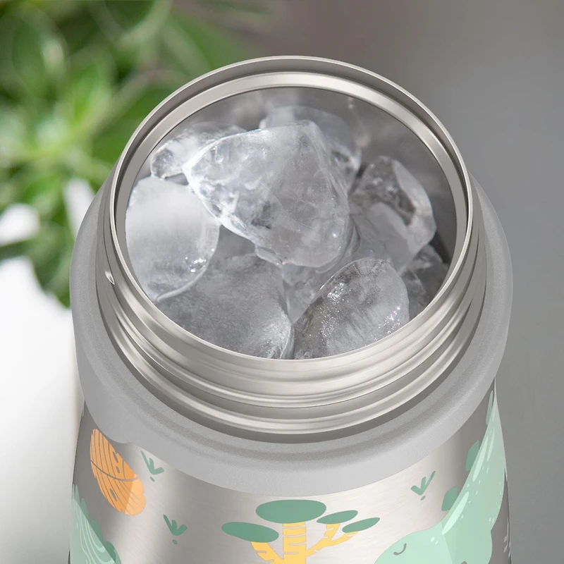 Bouteille de paille en acier inoxydable isolée sous vide Thermos Baby de 10 oz, Dinosaure 10 Oz, Dinosaure