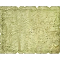 5X7 FAUX SHEEP GREEN - FRENCH