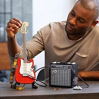 LEGO Ideas Fender Stratocaster 21329 DIY Guitar Model Building Set with 65 Princeton Reverb Amplifier & Authentic Accessories, Great Birthday Gift