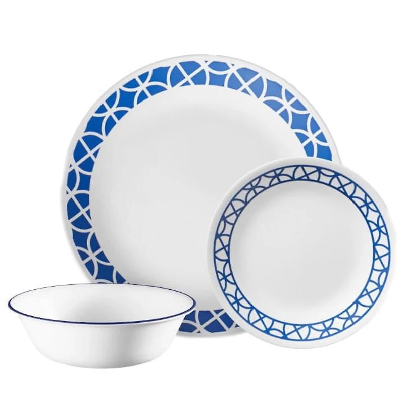 Corelle® Cobalt Circles Dinnerware Set 12pc