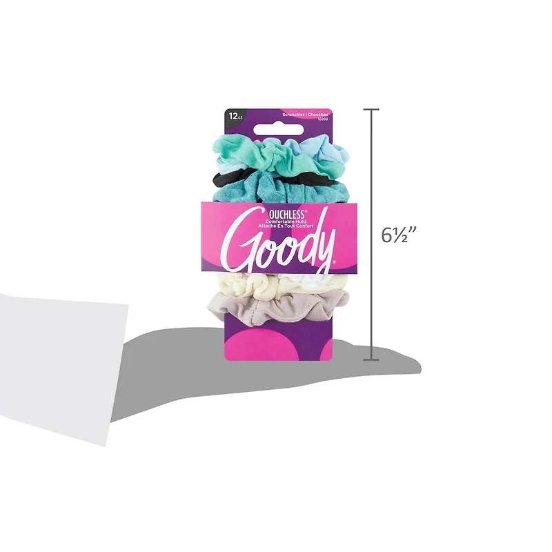 Goody Value - Chouchou mince super fort et super extensible pour cheveux épais - 12 pièces Goody Chouchous