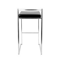 Tabouret Heavenly Collection en PU avec cadre en acier inoxydable, lot de 6