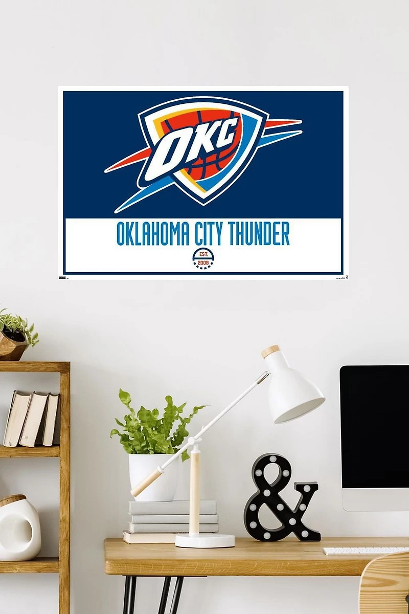 NBA Oklahoma City Thunder - Logo 21 Wall Poster, 22.375" x 34"