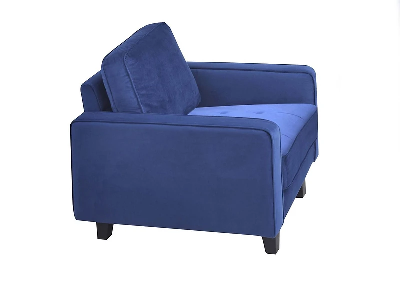 Topline Home Furnishings Chair, Blue Velvet
