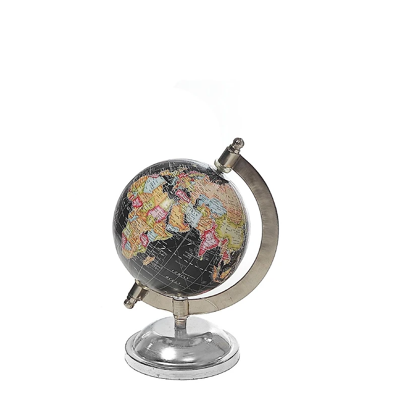 4" Decorative Black Globe With Stand