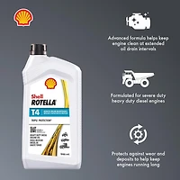 Shell Rotella T4 Triple Protection 15W-40 Diesel Engine Oil, 0.946 Litre