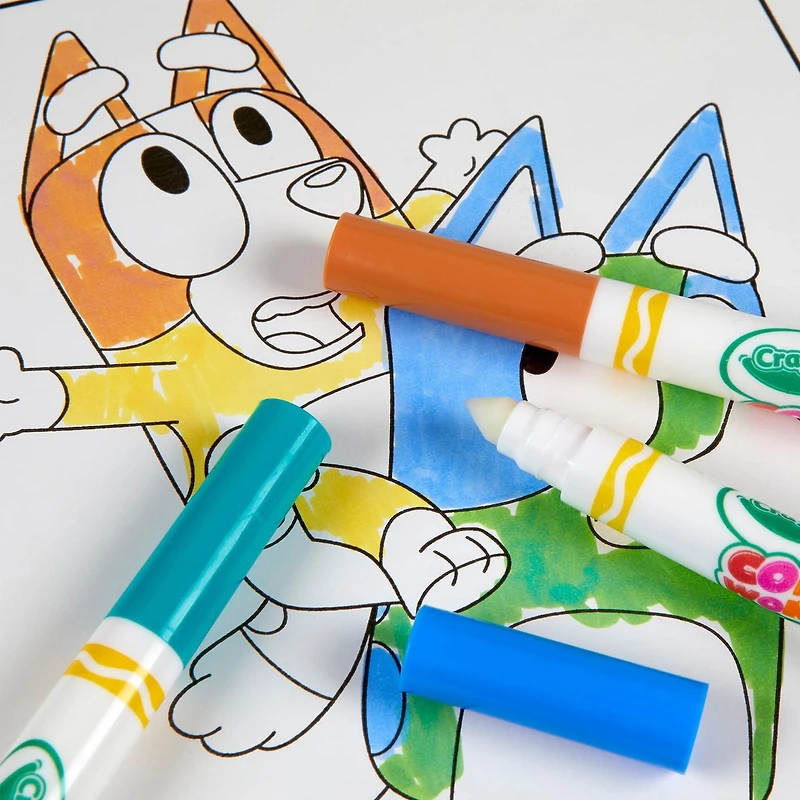 Crayola Color Wonder Mess-Free Colouring Pages & Mini Markers, Bluey, Mess-free colouring pages