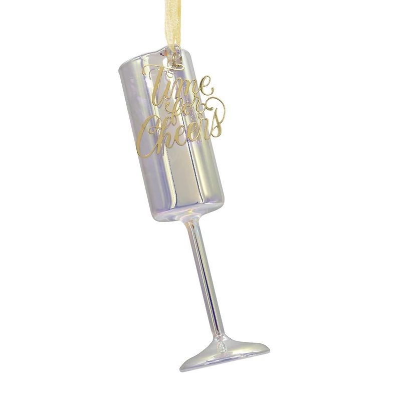 Hallmark Christmas Ornament (Signature Champagne Flute Blown Glass)