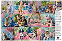 Buffalo Games Bonjour Cats and Dogs Collage 1000-Piece Interlocking Jigsaw Puzzle for Adults Ages 14-99 Years