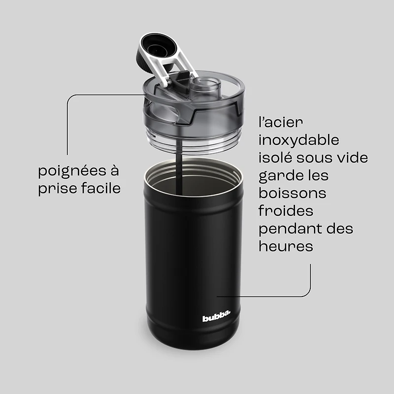 Cruche d’eau bubba, acier inoxydable isotherme, bouteille d'eau de 1,89 L (64 oz) – réutilisable, sans BPA, sans plomb