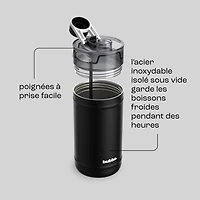 Cruche d’eau bubba, acier inoxydable isotherme, bouteille d'eau de 1,89 L (64 oz) – réutilisable, sans BPA, sans plomb