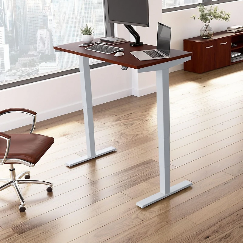 Move 40 Series by Bush Business Furniture 48W x 24D Electric Height Adjustable Standing Desk in White