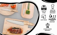 6-Piece Kitchen Knife Set with Wood Grain Handles and Acrylic Stand – Seville Collection