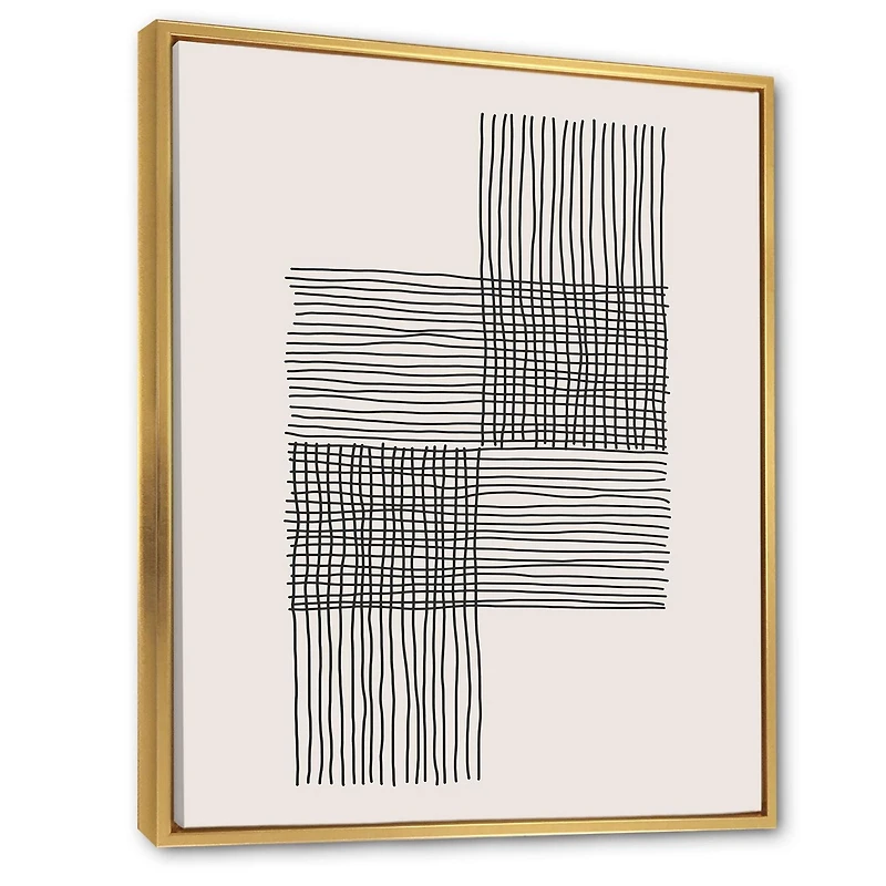 Designart Minimal Geometric Compostions Of Elementary Forms XIX FLOAT FRAME WALL ART