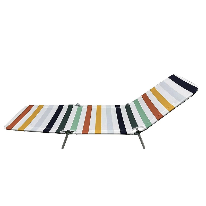 Fabric Beach Lounger,Multi stripe