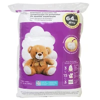 Premium Polyester Fill, 64oz (1816g), Soft, Use for Toys, Pillows, Pet Beds, POLYFILL 64OZ