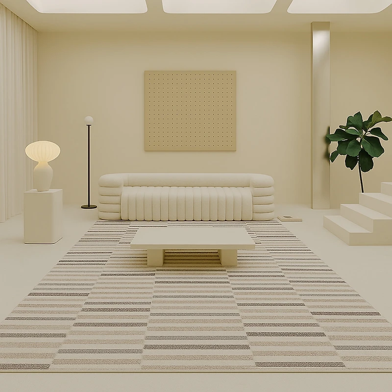 Rug Branch Nimbus Modern Indoor Area Rug, Cream Grey, Geometric - Living Room, Bedroom, Dining Room, and Kitchen
