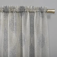 Mainstays Medallion Sheer Voile Window Curtains Panel Pair