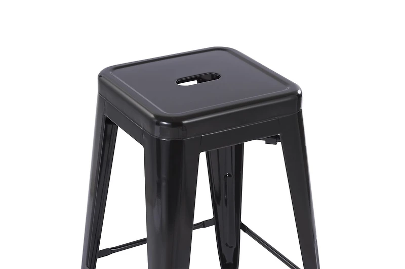 Hometrends 24 inch Metal Stackable Kitchen Stools, Black, Hometrends 24 inch Metal Stools, include 1x Black Color Stool