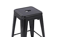 Hometrends 24 inch Metal Stackable Kitchen Stools, Black, Hometrends 24 inch Metal Stools, include 1x Black Color Stool