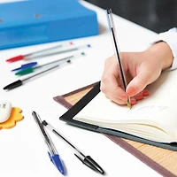 BIC Cristal Extra Smooth Assorted Ballpoint Pens, Medium Point (1.0mm), 10-Count Pack, Extra Smooth and Reliable Ballpoint Pens, Pack of 10