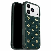 OtterBox Étui Symmetry Clear MagSafe avec Contrôle de la Caméra Golden Bloom (Vert) pour iPhone 17