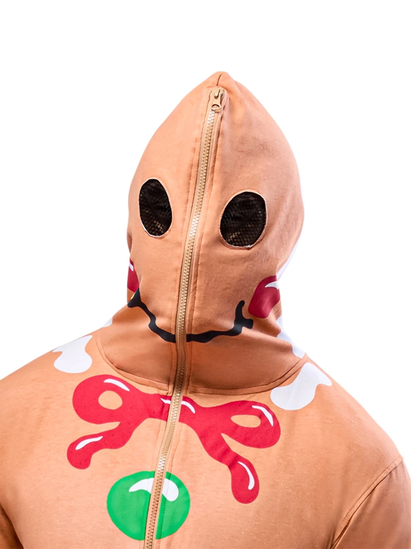Costume Zipsters Masked-Up de Bonhomme en Pain d’Épice pour Adultes par Rubies, Hommes