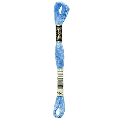 DMC Coton à broder 6 brins 8m bleu