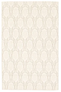 ECARPETGALLERY 3'10" x 6'0" Floral Collage Handmade Area Rug for Living Room, Dining Room and Bedroom in Ivory