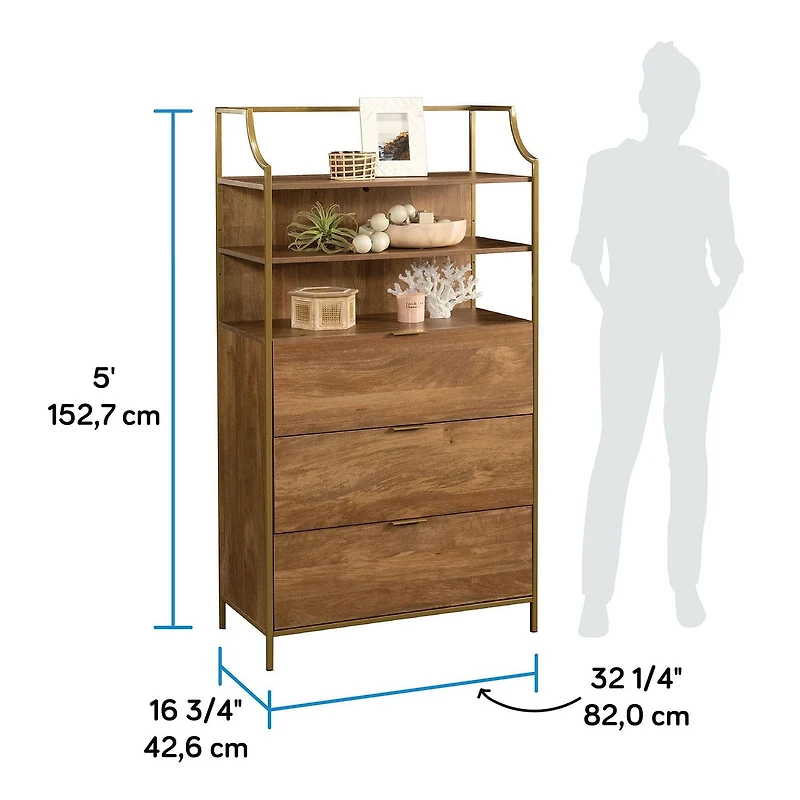 Sauder International Lux Dresser in Sindoori Mango Finish