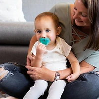 Evenflo Feeding Balance + Stage 2 Orthodontic Silicone Pacifier, Aqua