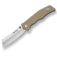 Buck 252 Trunk Cleaver Pocket Knife, 3.75" 7Cr17MoV Blade, G10 Handle, Stainless Steel Clip – Compact EDC, Lifetime Warranty