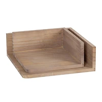 hometrends Levie Wood Corner Shelf Set, Set of 2