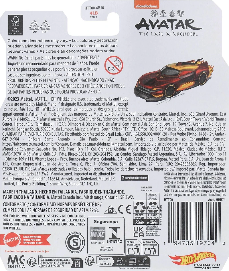 Hot Wheels  Character Cars  Véhicule sous licence, 3ans et collect.