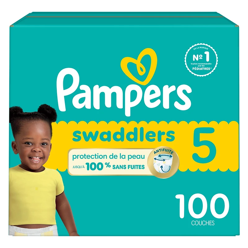 Pampers Swaddlers Diapers, Size S5 (20-37 lbs), Absorbent, Keeps Baby Dry and Comfortable, Skin Safe Disposable Baby Diaper